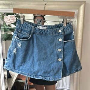 Zara Denim Jean Skort